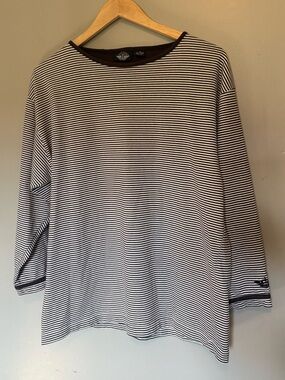 Dockers 100% Cotton Brown Striped Top